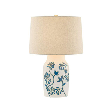 Yazmeen 1 Light Table Lamp 22.5 Inch Tall and 16 Inch Wide by Mitzi - HL1113201-AGB/CWF