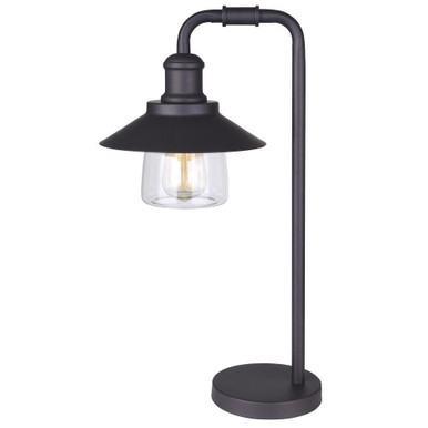 Bynum 1 Light Table Lamp 22.5 Inches Tall and 9 Inches Wide by Canarm Inc - ITL465B22ORB-M