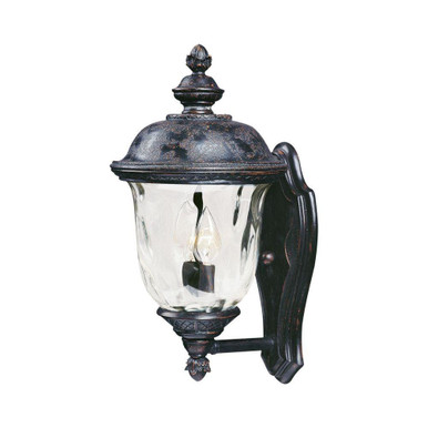 Carriage House Vx 2 Light Water Glass Small Outdoor Wall Lantern by Maxim - 40422WGOB