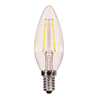 3.88 Inch 2.5W B11 LED Candelabra Base Lamp (Pack of 2) by Satco - S225WB-138388