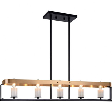 Crandle 5 Light Mini Chandelier by Matteo - C82915BKAG