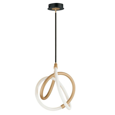 Mobius 11.8W 1 LED Medium Pendant by ET2 - E25092-01BKGLD