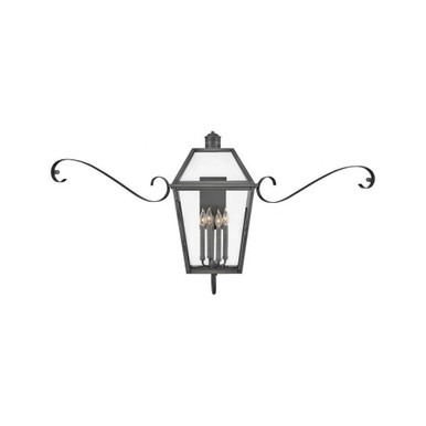 Nouvelle Three Light Outdoor Candle Style Wall Lantern by Hinkley - 2774BLB-SCR