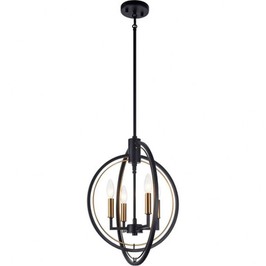 Odyssey 4 Light Large Pendant by Matteo - C78604BK