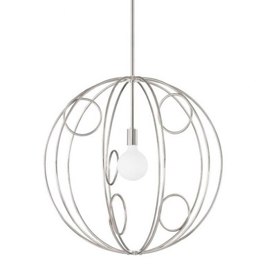 Alanis 1 Light Pendant 29 Inches Tall and 28.125 Inches Wide by Mitzi - H485701M-PN