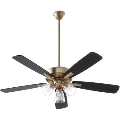 Ovation 5 Blade Ceiling Fan with Three Light Kit 52 Inches Wide by Quorum  - 4525-2380