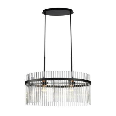 Ava 2 Light Chandelier 17.3 Inch Tall and 23.6 Inch Wide by Artcraft - AC12082BK