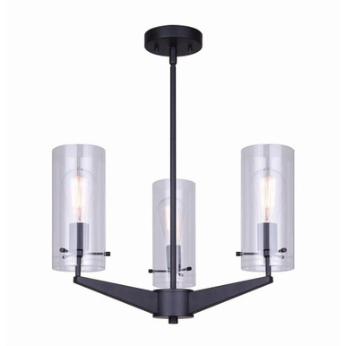 Joni 3 Light Medium Chandelier by Canarm - ICH759A03BK