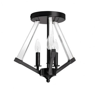 Aalto 3 Light 15 Inch Wide Flush Mount by Dainolite - alt-153sf-mb