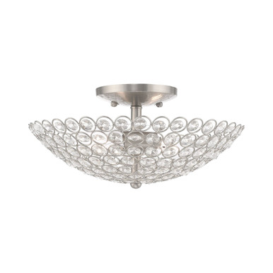 Cassandra 2 Light 13 Inch Wide Semi Flush Mount by Livex - 40443