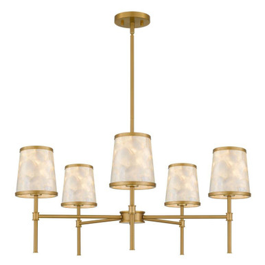 Windley 15W 5 LED Chandelier 13.5 Inch Tall and 32 Inch Wide by Quoizel - WIND5032BRG