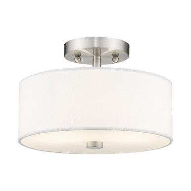 Meridian 2 Light 11 Inch Wide Semi Flush Mount by Livex 51052-91 - 51052-91