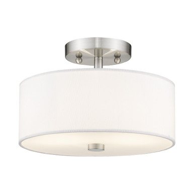Meridian 2 Light 11 Inch Wide Semi Flush Mount by Livex 51052-91 - 51052-91