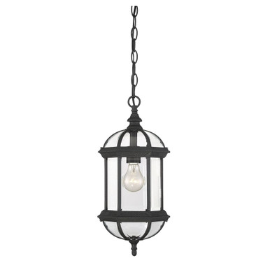 Kensington 1 Light Small Outdoor Pendant by Savoy House - 5-0631-BK