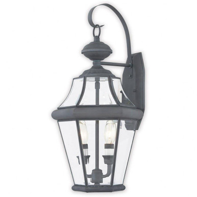 Monterey 2 Light Traditional Outdoor Wall Lantern by Livex - 2251-58