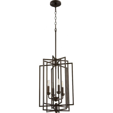 Hammond 4 Light Small Foyer Chandelier by Quorum - 688-4