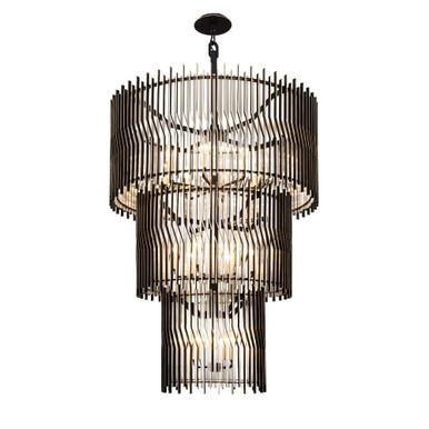 Park Row 18 Light Chandelier 58.75 Inch Tall and 32 Inch Wide By Varaluz - 393C18MBFG