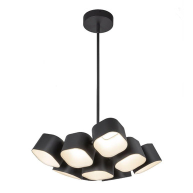 Arena 80W LED Chandelier 6.75 Inch Tall and 17.63 Inch Wide by Kuzco - CH73418-BK-UNV