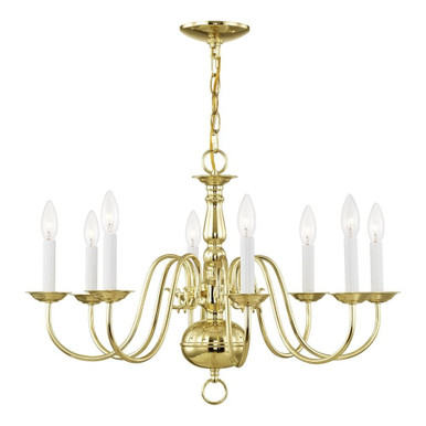 Williamsburgh 8 Light Medium Chandelier by Livex - 5008-02