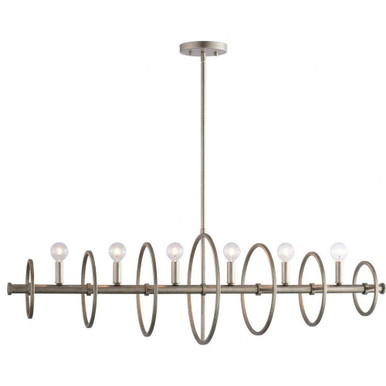 Hoopa 6 Light Mini Chandelier by Matteo - C67406SV
