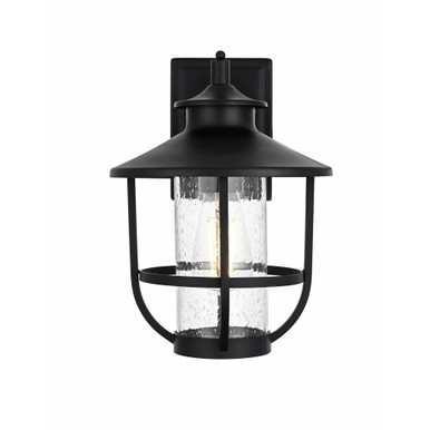 Janney 1 Light Outdoor Wall Sconce 12.5 Inch Tall X 9 Inch Wide by Elegant - OD314W13BK