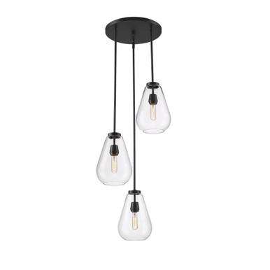 Ayra 3 Light Chandelier In Coastal Style 11.75 x 18 Inches Wide by Z-Lite - 488P8-3R-MB