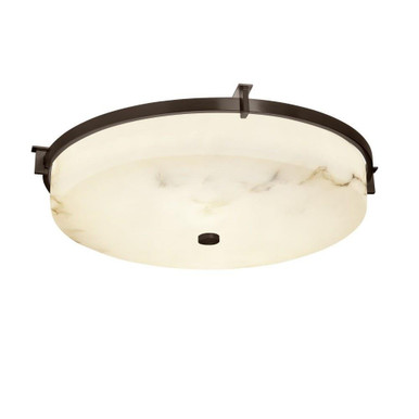 Lumenaria Era 3 Light 20.75 Inch Wide Round Flush Mount by Justice Design - FAL-8987-DBRZ
