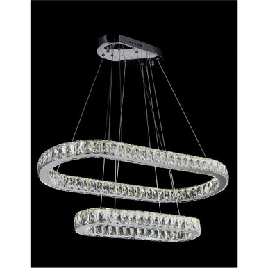 Milan 44 LED Light Large Linear Chandelier by CWI - 5628P34ST-2O