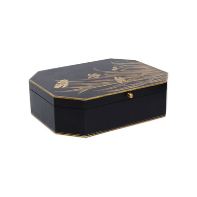 Glasshouse Tole Box 4 Inch Tall and 14.5 Inch Wide by Currey Company - 1200-1065