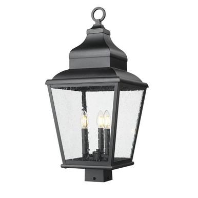 Raphael 3 Light Outdoor Post Mount 26.75 Inch Tall X 12 Inch Wide by Z Lite - 5029PHBS-BK