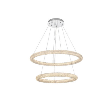 Bowen 80W 2 LED Chandelier 12 Inch Tall and 35.5 Inch Wide by Elegant - 3800G36