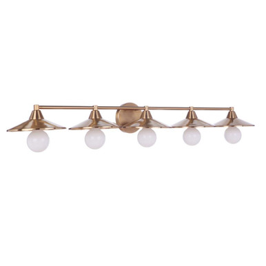 Isaac 5 Light Bath Vanity 5.12 Inch Tall and 46 Inch Wide by Craftmade - 12546SB5
