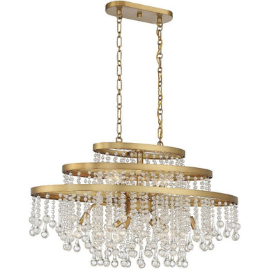 Luna 10 Light Small Linear Chandelier by Savoy House - 1-1867-10-322