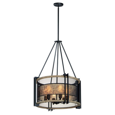 Boundry 6 Light Medium Chandelier by Maxim - 27565BKBWAB