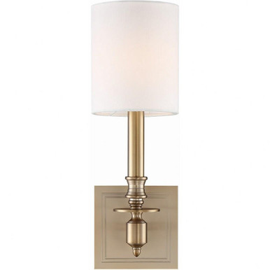 Lloyd 1 Light Candle Style Wall Sconce by Crystorama - llo-481-ag