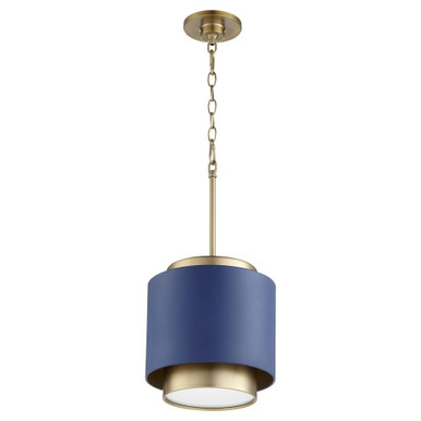 1 Light Contemporary Small Drum Pendant 11 Inches Tall by Quorum - 8010-3280