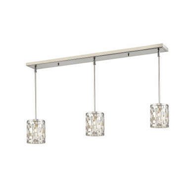 Almet 3 Light Mini Island Chandelier by Z-Lite - 430MP-3BN