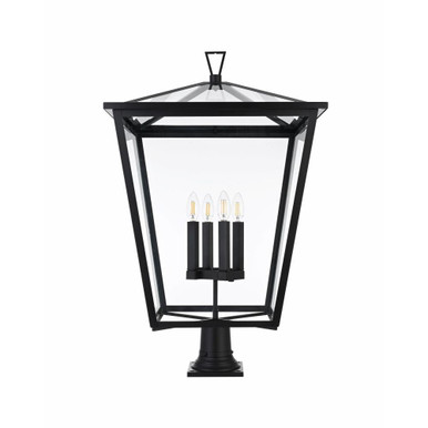 Oxford 4 Light Outdoor Post Mount 32.5 Inch Tall X 20 Inch Wide by Elegant - OD334P33BK