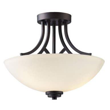 Somerset 3 Light 14.5 Inch Wide Semi Flush Mount by Canarm Inc - ISF421A03ORB