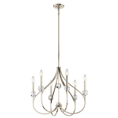 Eloise 6 Light Medium Chandelier by Kichler - 43720pn