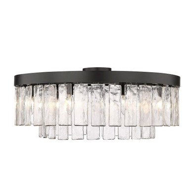 Ciara 9 Light 27 Inch Wide Semi Flush Mount by Golden - 1768-9SF