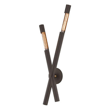 Hendrix 2 Light Wall Sconce 36.25 x 13.5 Inches by Troy - B6882-BRZ/PBR