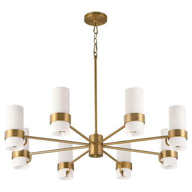 Sojourn 8 Light Chandelier 8 Inch Tall and 36 Inch Wide by Quorum - 6169-8-47