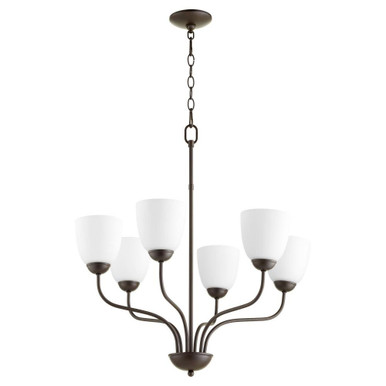  6 Light Medium Chandelier by Quorum - 6041-6
