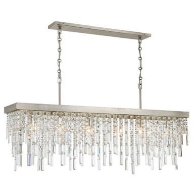 Winfield 6 Light Chandelier 24.5 Inch Tall and 49 Inch Wide by Crystorama - WIN-217-SA-CL-MWP