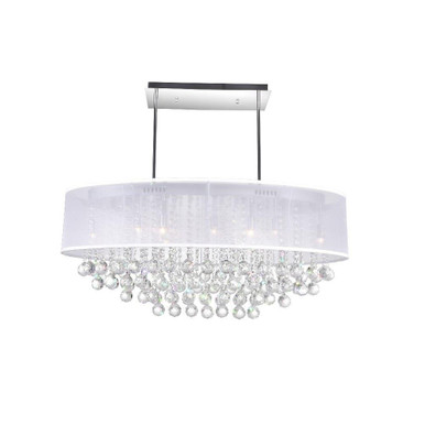 Radiant 9 Light Oversized Chandelier by CWI - 5063P36C (Clear+ W)