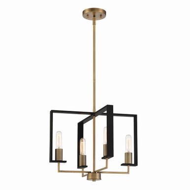 Chicago Pm 4 Light Small Modern Chandelier by Designers Fountain - d233m-4ch-osb
