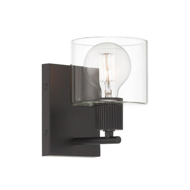 Vibrato 1 Light Wall Sconce 7.5 Inch X 5.25 Inch Wide by Designers Fountain - D285M-WS-MB