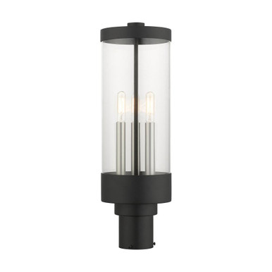 Hillcrest 3 Light Outdoor Post Top Lantern 6.5 x 20.25 Inches by Livex  - 20728-14