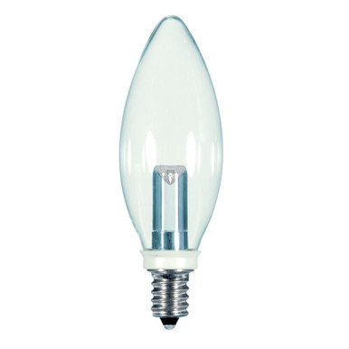 3.63 Inch 1W BA9.5 LED Candelabra Base Replacement Lamp by Satco - S91WBA9-125363